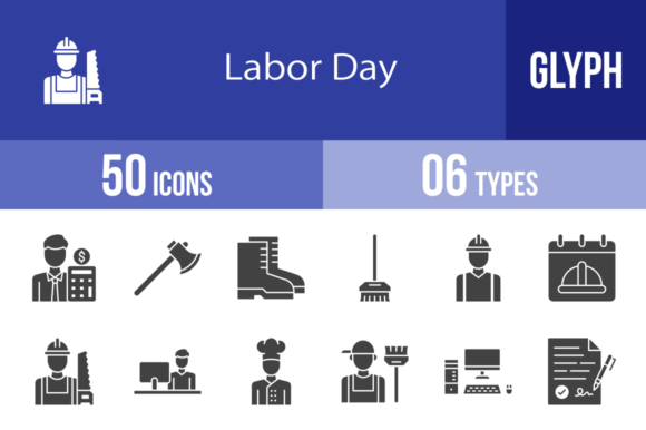 50 Labor Day Glyph Icons: A Complete Design Toolkit for Modern Projects