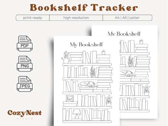 Bookshelf Tracker: A Reading Journal PDF for Visual Readers
