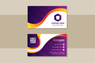 Business Card Gradient Purple Orange: A Futuristic Mosaic Flow