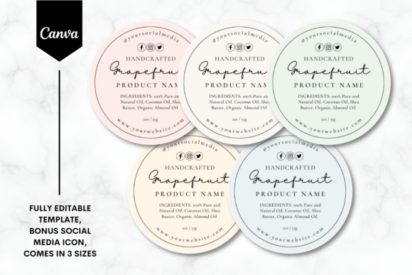 Custom Round Product Label Template 3: Your Branding Shortcut