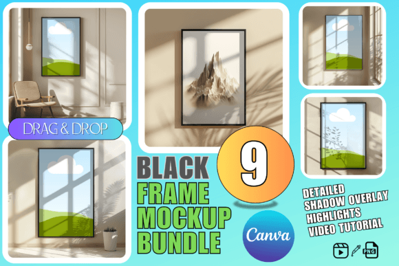 Drag & Drop Mockup Canva Frame Template: Your Design Shortcut