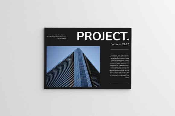 Elevate Your Work: A Minimal Black Portfolio Template
