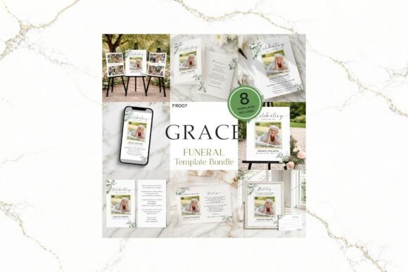 Funeral Bundle Canva FR007: A Guide to Elegant Memorial Design