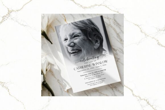 Funeral Invitation B&W Canva FR006: A Guide to Dignified Design