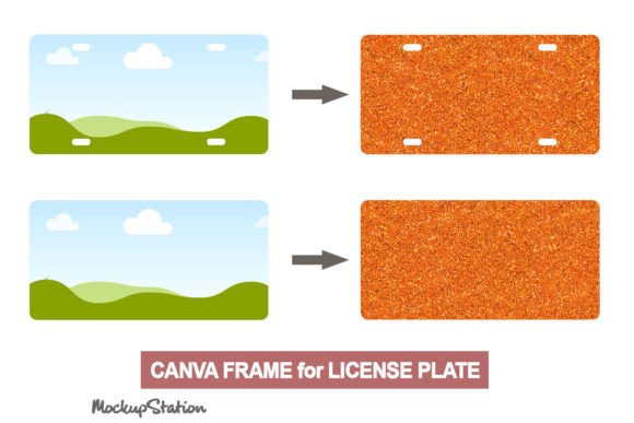 License Plate Canva Frame Template: Professional Display