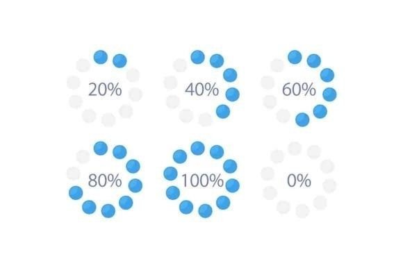 Visualize Progress with the Circle Dot Infographic Chart Design Set