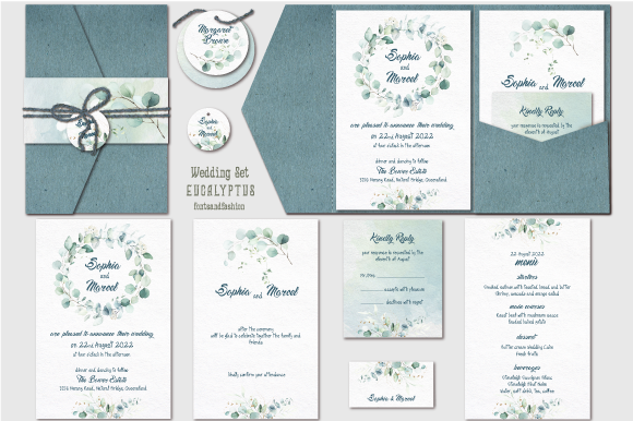Wedding Eucalyptus Set: A Complete Suite for Modern Stationery